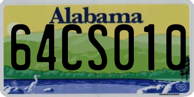 AL license plate 64CS010