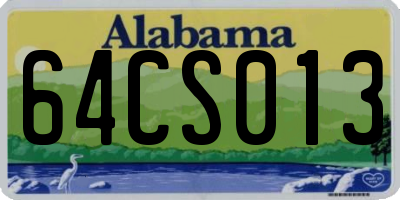 AL license plate 64CS013