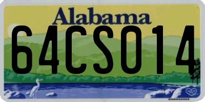 AL license plate 64CS014