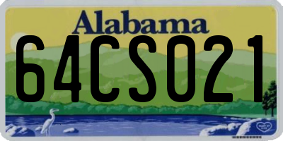 AL license plate 64CS021
