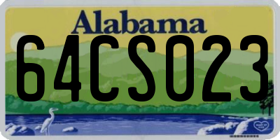 AL license plate 64CS023