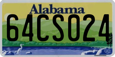 AL license plate 64CS024