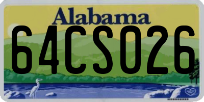 AL license plate 64CS026