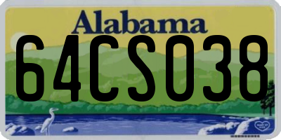 AL license plate 64CS038