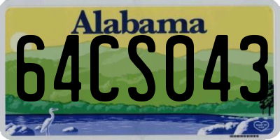AL license plate 64CS043