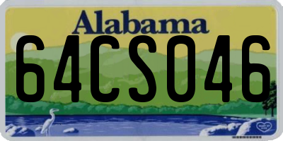 AL license plate 64CS046