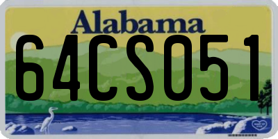 AL license plate 64CS051