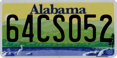 AL license plate 64CS052
