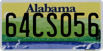 AL license plate 64CS056