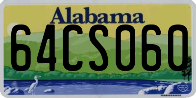 AL license plate 64CS060