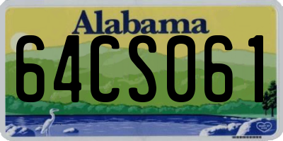AL license plate 64CS061