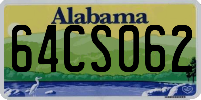 AL license plate 64CS062