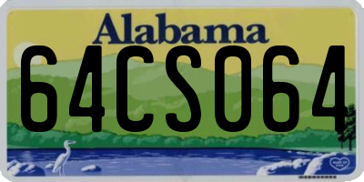 AL license plate 64CS064