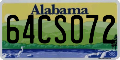 AL license plate 64CS072