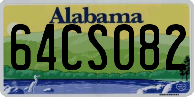 AL license plate 64CS082
