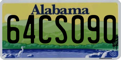 AL license plate 64CS090