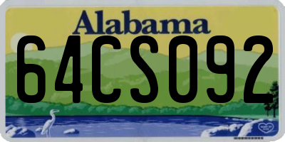 AL license plate 64CS092
