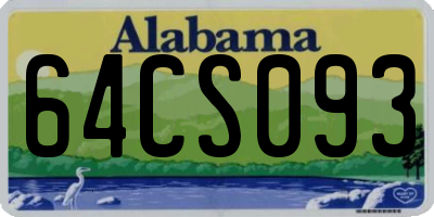 AL license plate 64CS093