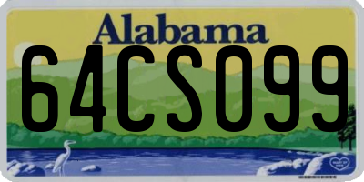 AL license plate 64CS099