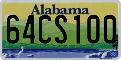 AL license plate 64CS100