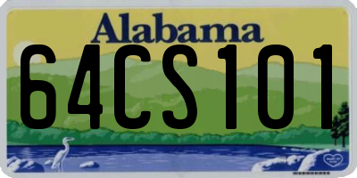 AL license plate 64CS101