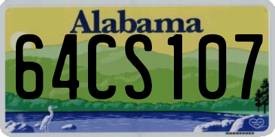 AL license plate 64CS107