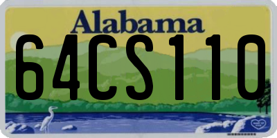 AL license plate 64CS110