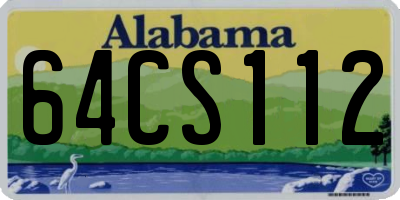 AL license plate 64CS112