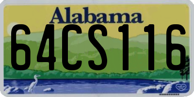 AL license plate 64CS116