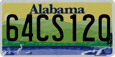 AL license plate 64CS120