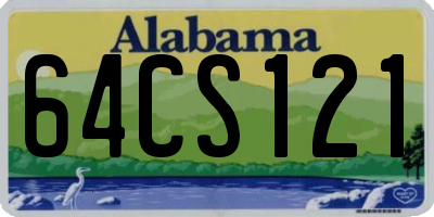 AL license plate 64CS121