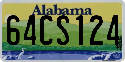 AL license plate 64CS124