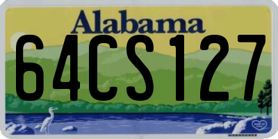 AL license plate 64CS127