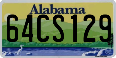 AL license plate 64CS129