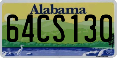AL license plate 64CS130