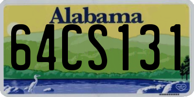 AL license plate 64CS131