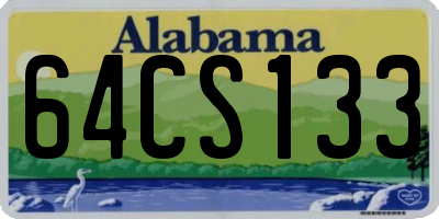 AL license plate 64CS133