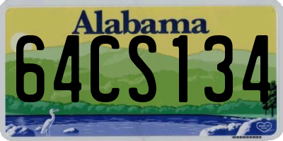 AL license plate 64CS134