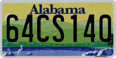 AL license plate 64CS140