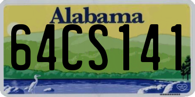AL license plate 64CS141