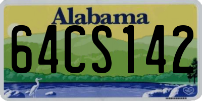 AL license plate 64CS142