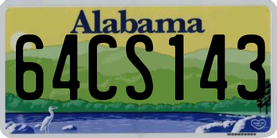 AL license plate 64CS143