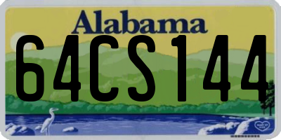 AL license plate 64CS144