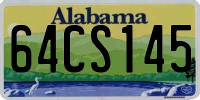 AL license plate 64CS145