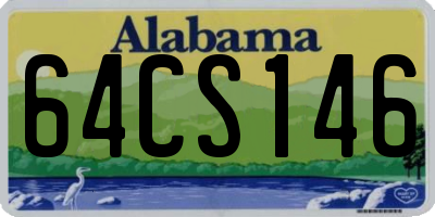 AL license plate 64CS146