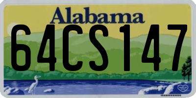 AL license plate 64CS147