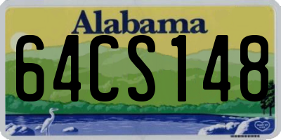 AL license plate 64CS148