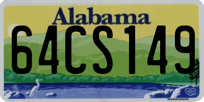 AL license plate 64CS149