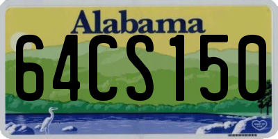 AL license plate 64CS150