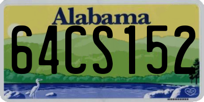 AL license plate 64CS152